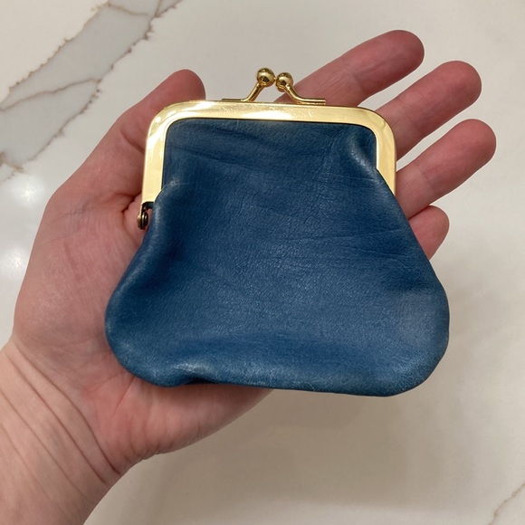 American apparel blue leather coin purse - Picture 3 of 3